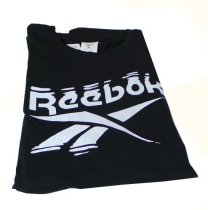 REEBOK FK6038 GS BRANDED CREW TEE BLACK