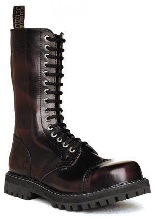 15 drkov boty STEEL Bordo