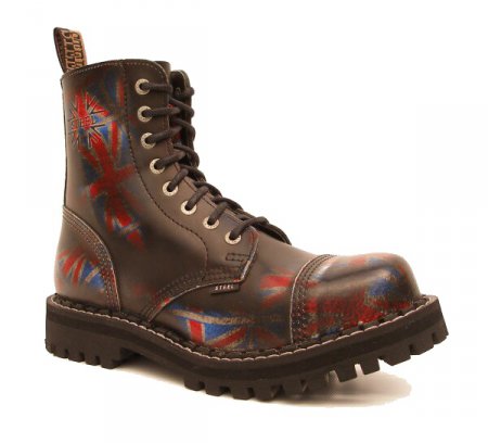 8 drkov boty STEEL UK Black