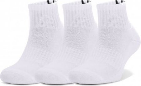 UNDER ARMOUR 1358344-100 CORE QTR 3PK WHITE